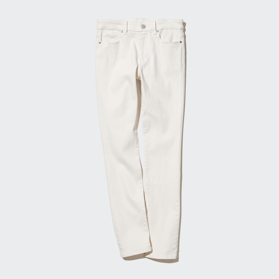 Ženske uniqlo ultra stretch skinny fit kavbojke bele barve