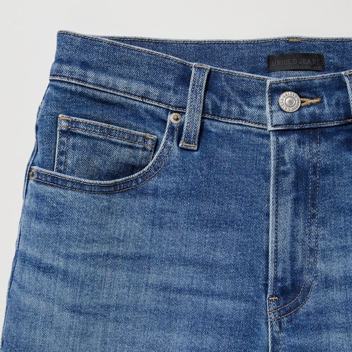 sive ženske kavbojke uniqlo slim fit ravne hlače