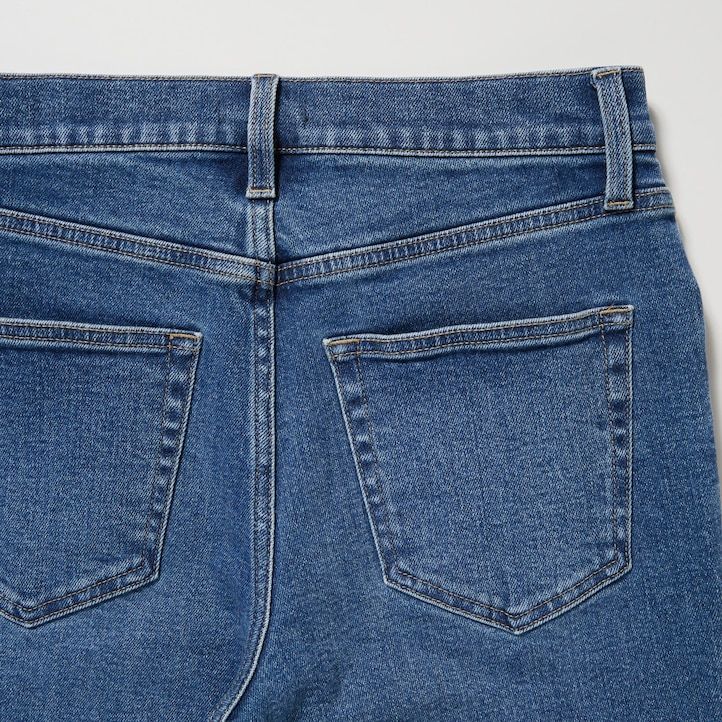 sive ženske kavbojke uniqlo slim fit ravne hlače