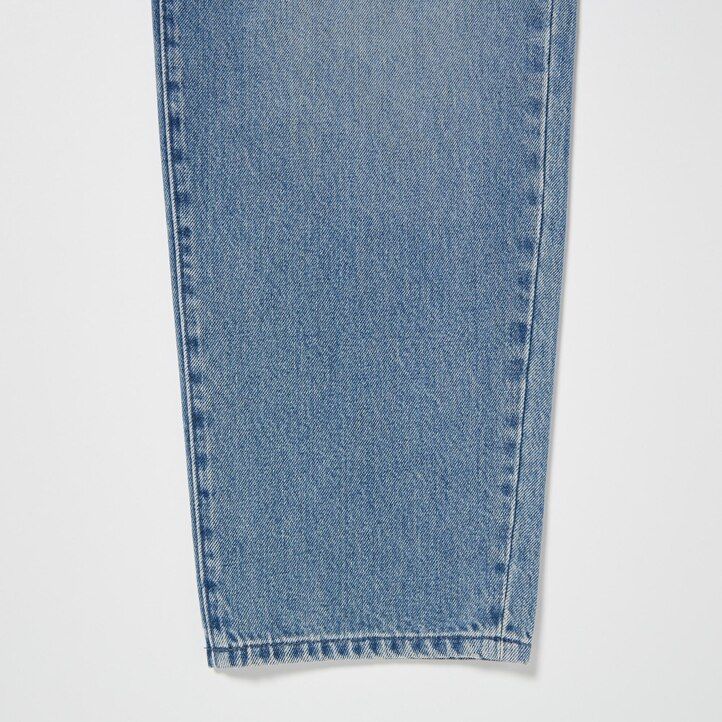 Ženske kavbojke uniqlo wide leg tapered sive