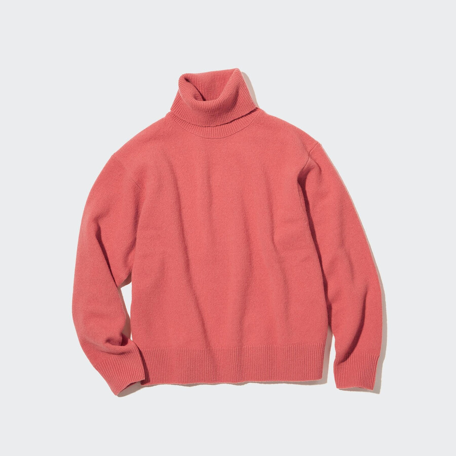 roza ženski puloverji uniqlo 100pct lambswool