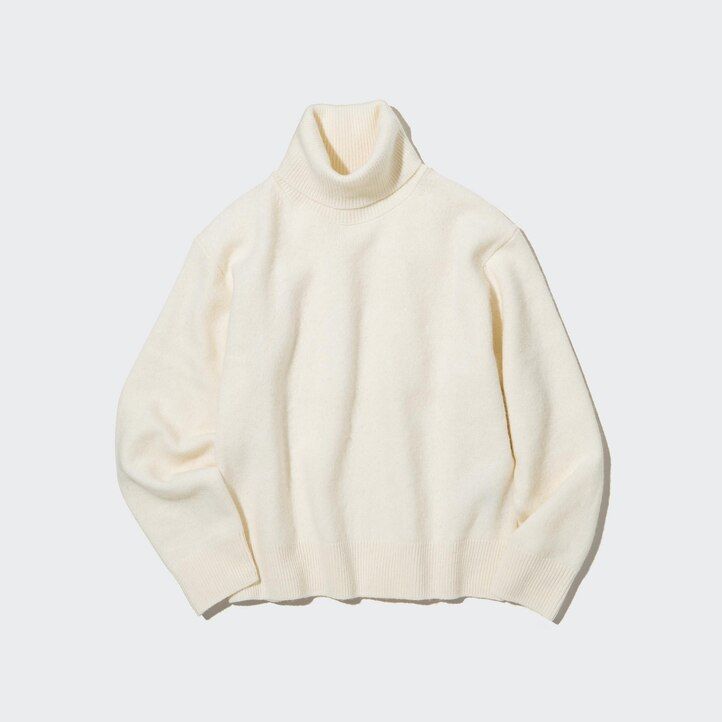 roza ženski puloverji uniqlo 100pct lambswool