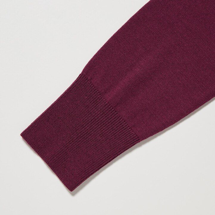 Ženski puloverji uniqlo 100pc extra fine merino z v-izrezom zeleni