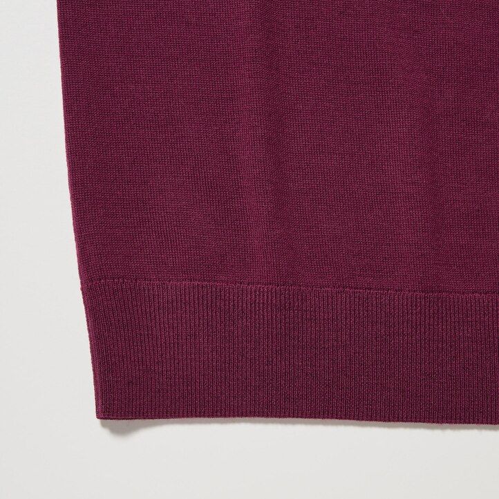 Ženski puloverji uniqlo 100pc extra fine merino z v-izrezom zeleni