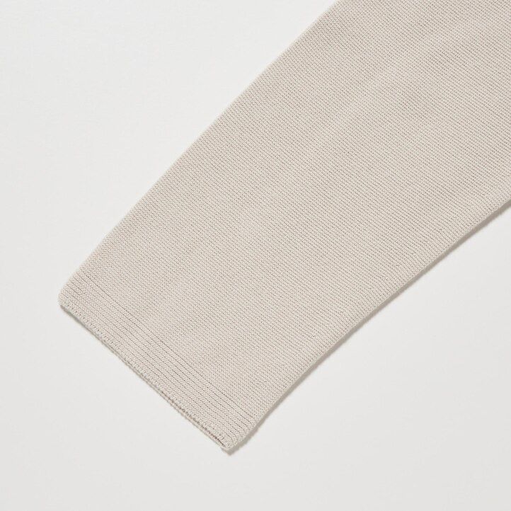 Črni puloverji z okroglim izrezom uniqlo 3d knit brezšivni bombaž