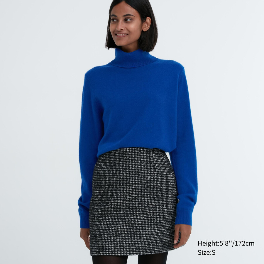 Ženski puloverji uniqlo 100pctshmere modri