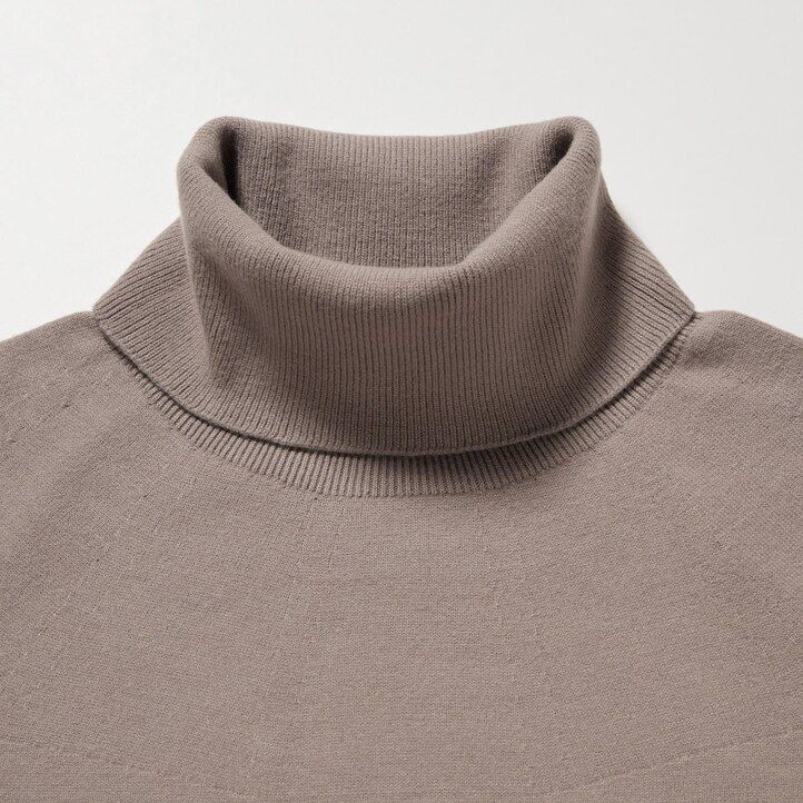Ženski puloverji uniqlo 3d knit brezšivne preje souffle bež barve