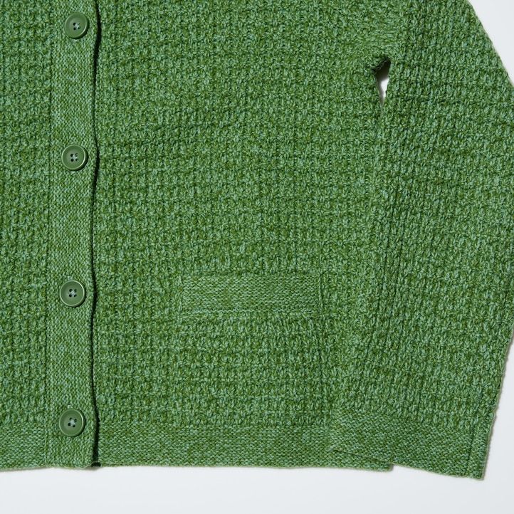 pleteni ženski puloverji uniqlo zelene barve