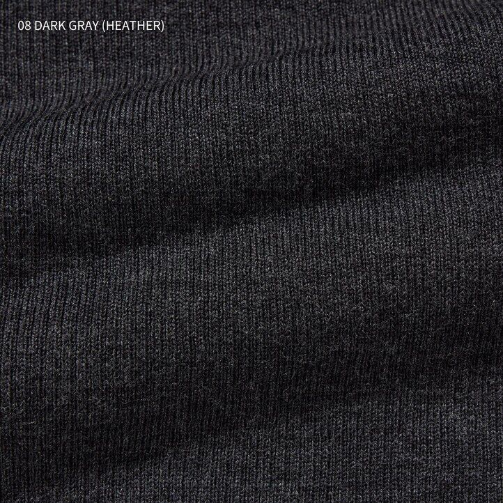 Ženski puloverji uniqlo 100pc extra fine merino rebraste sive barve