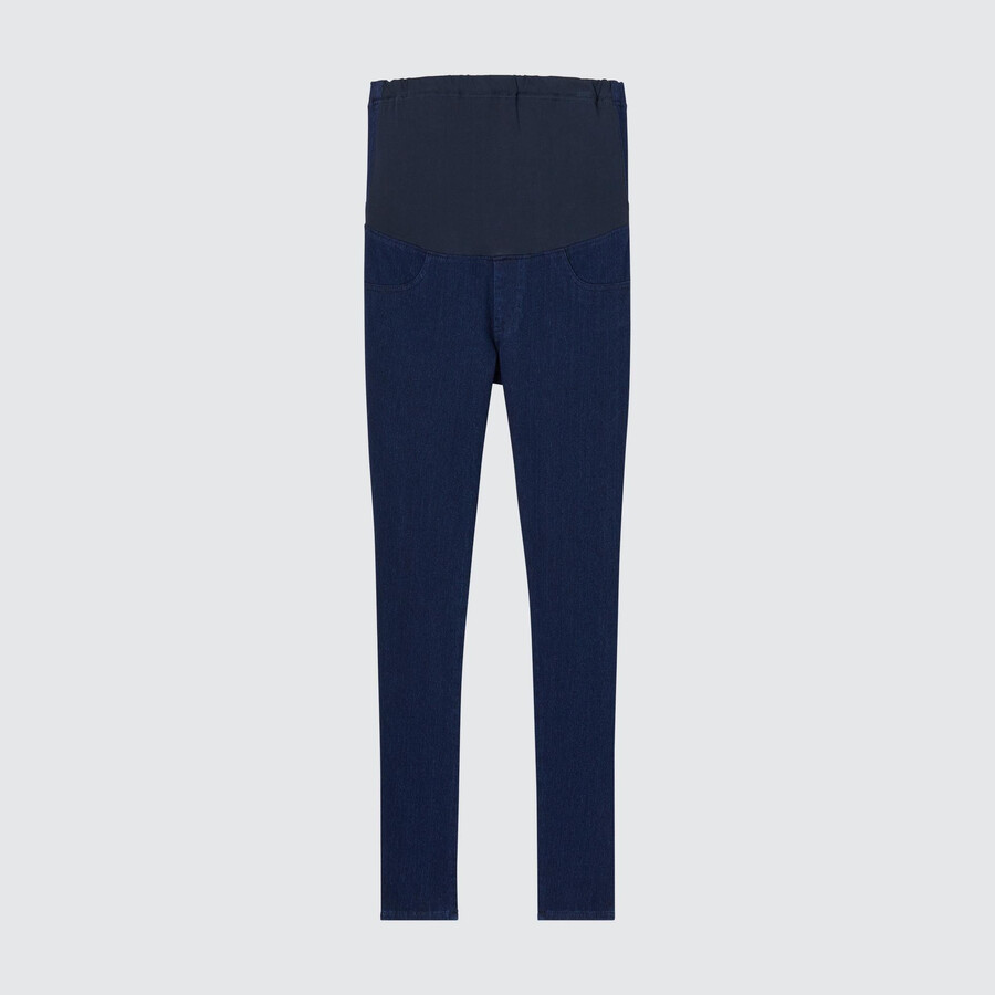 modra ženska ultra raztegljiva jeans oblačila za nosečnice uniqlo