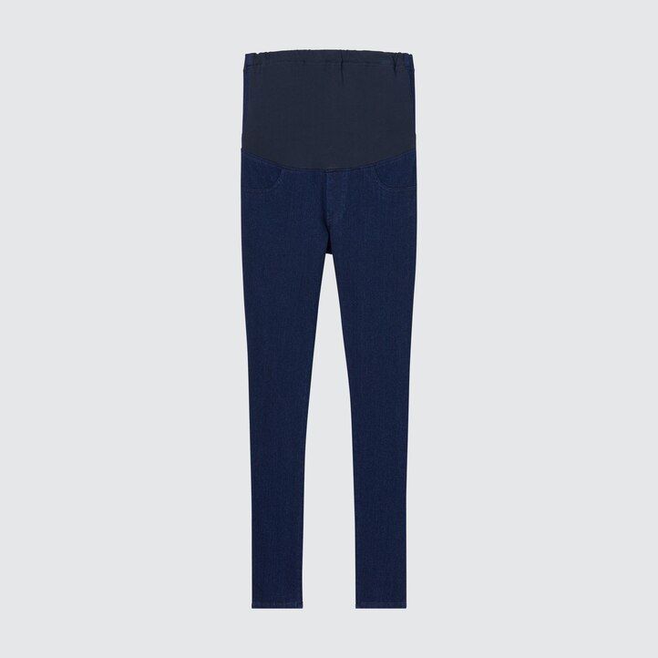 modra ženska ultra raztegljiva jeans oblačila za nosečnice uniqlo