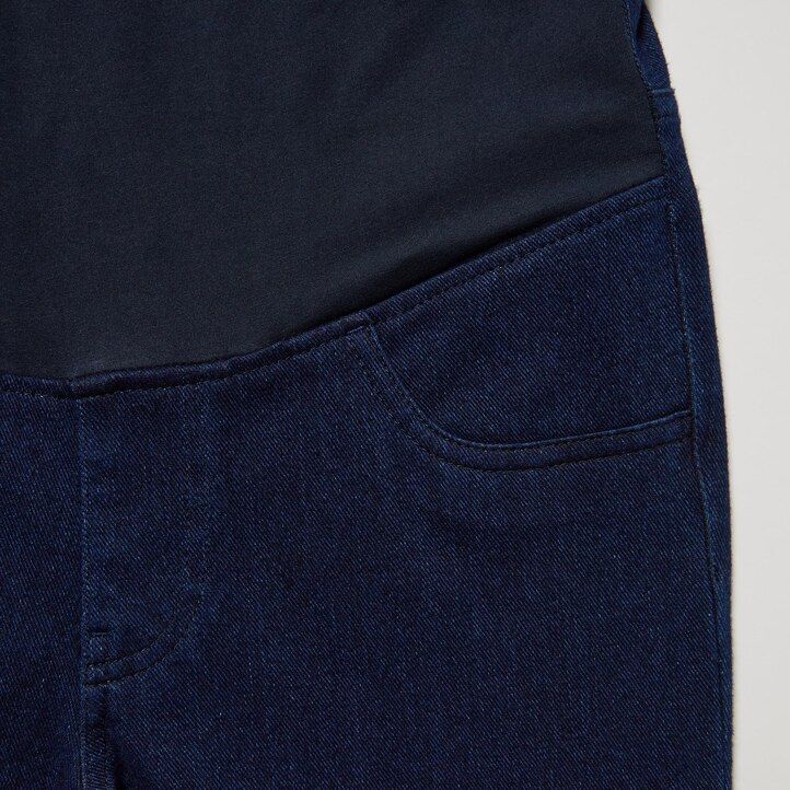modra ženska ultra raztegljiva jeans oblačila za nosečnice uniqlo