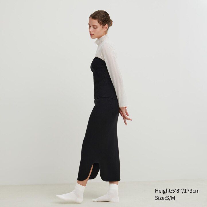 uniqlo 3d pletena brezšivna sufle preja rebrasta ženska krila bež barve