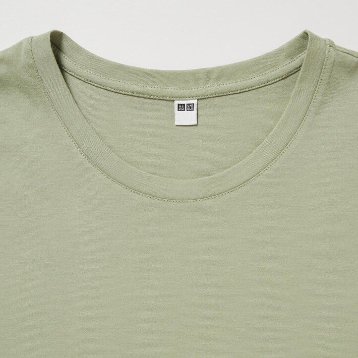 rdeče ženske majice z okroglimi rokavi uniqlo 100pc supima bombaž