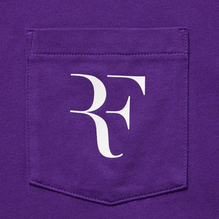 vijolične ženske majice z grafiko uniqlo roger federer rf