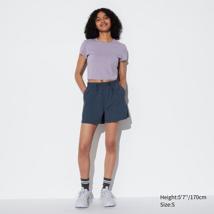 bele ženske ultra mehke skrajšane majice uniqlo airism