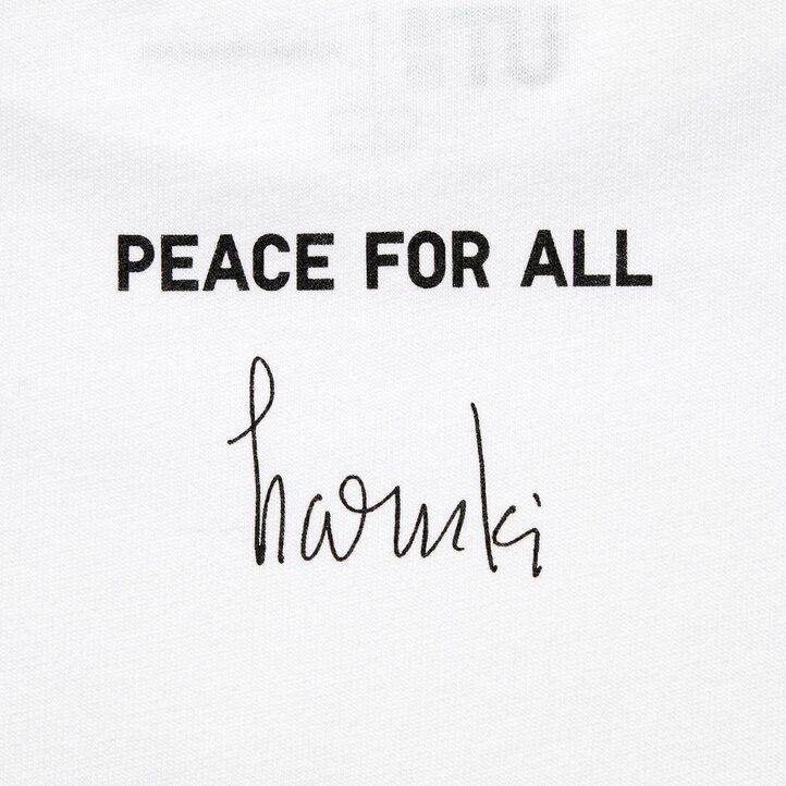Ženske majice uniqlo peace for all graphic haruki murakami bele barve