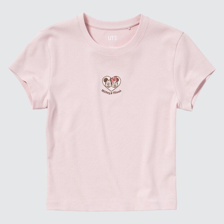 roza majice z grafiko uniqlo disney collection mini ut za ženske