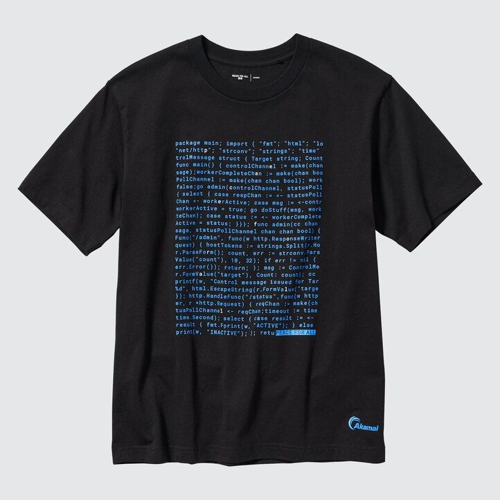 Črne ženske majice uniqlo peace for all graphic akamai technologies