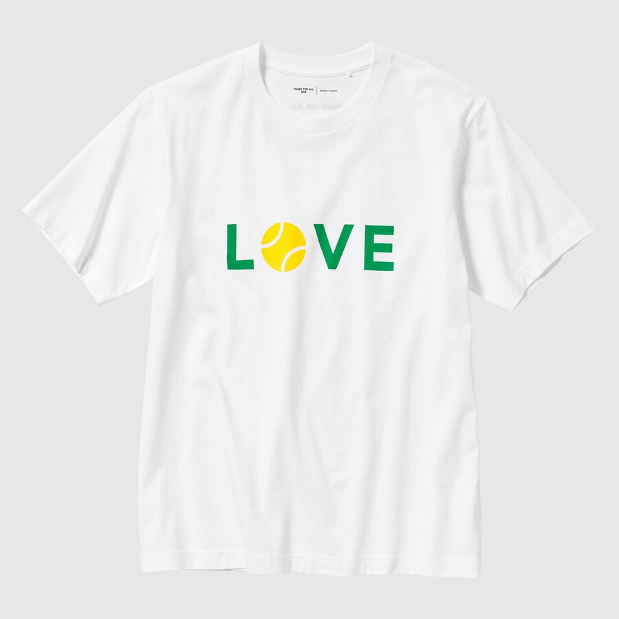 Ženske majice uniqlo peace for all graphic roger federer bele