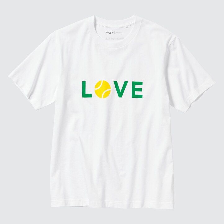 Ženske majice uniqlo peace for all graphic roger federer bele