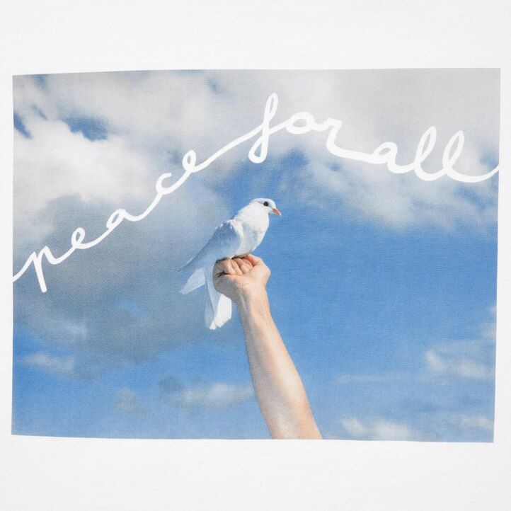 Ženske majice uniqlo peace for all graphic cristina de middel bele barve