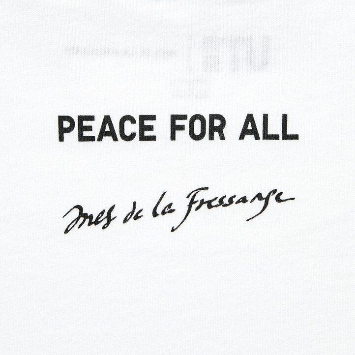 bele ženske majice uniqlo peace for all z grafiko ines de la fressange