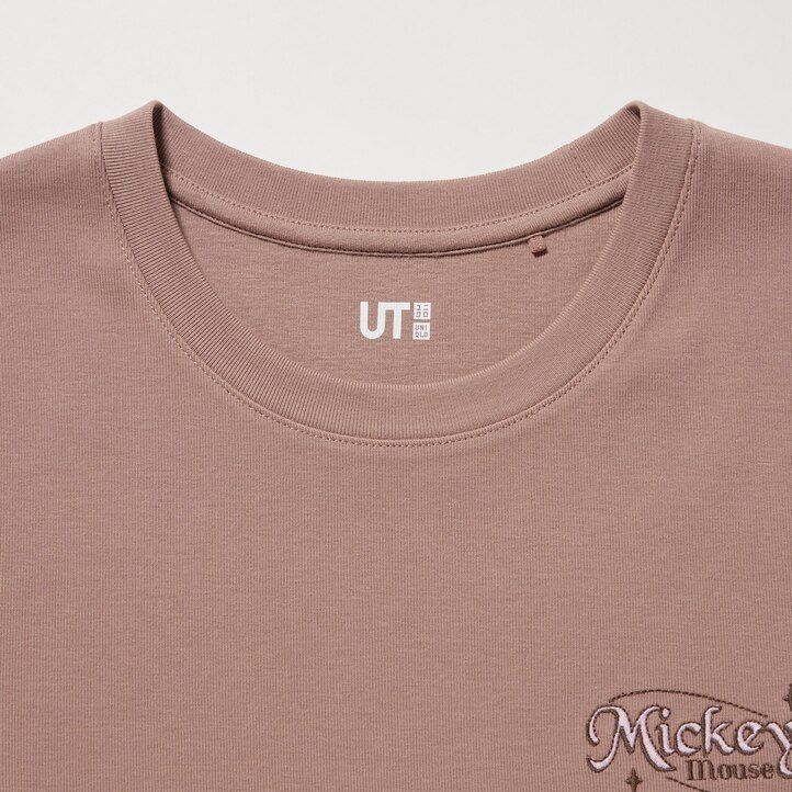 Ženske majice uniqlo disney collection mini ut graphic rjave barve
