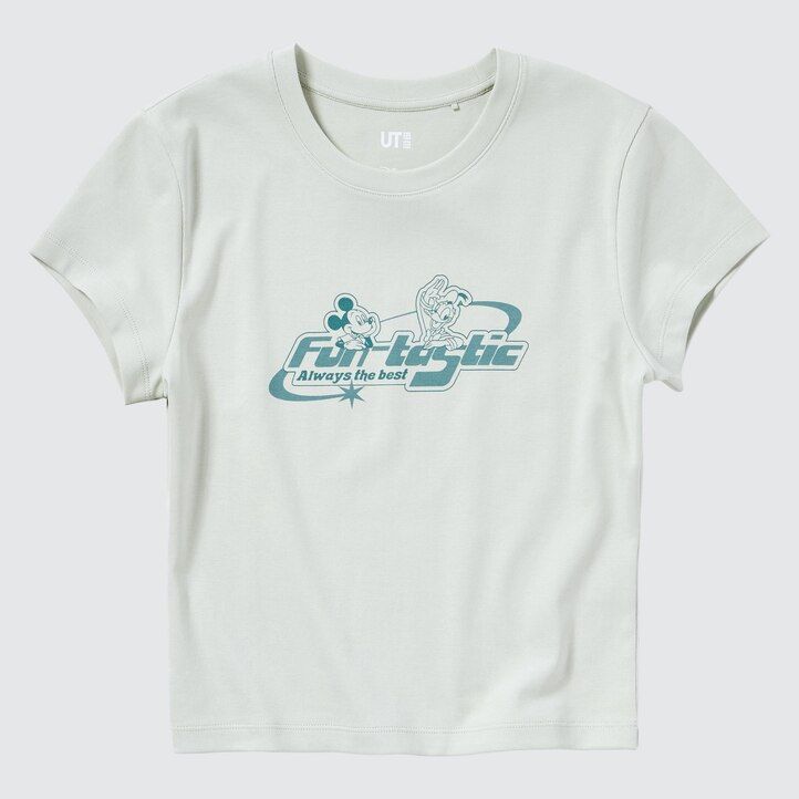 svetlo zelene ženske majice z grafiko uniqlo disney collection mini ut