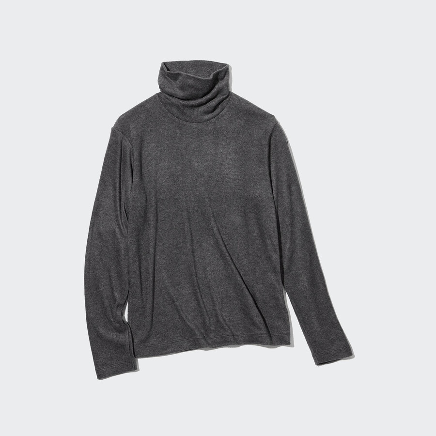 Ženske termo majice z rokavi iz flisa uniqlo heattech sive