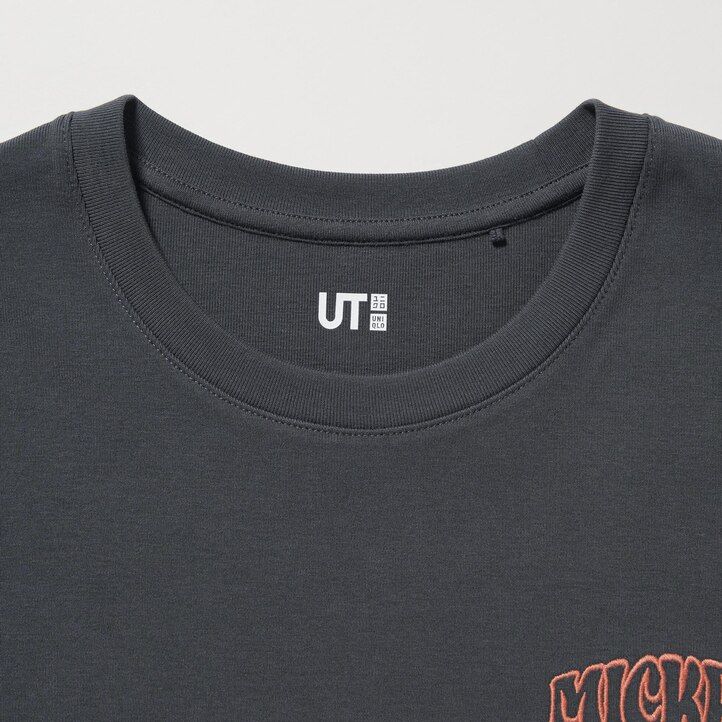 Ženske majice uniqlo disney collection mini ut graphic temno sive