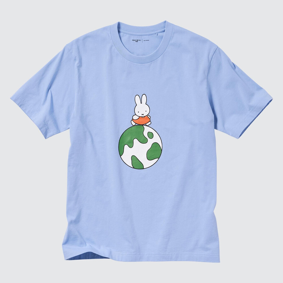 Ženske majice uniqlo peace for all graphic dick bruna modre