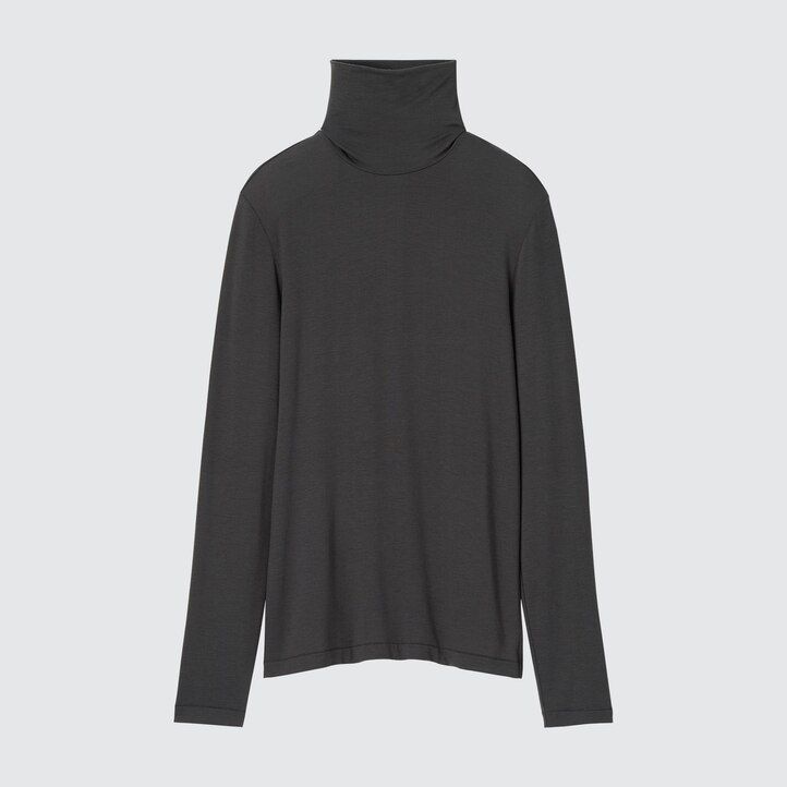 oranžne ženske termo majice z ultra lahkimi rokavi uniqlo heattech