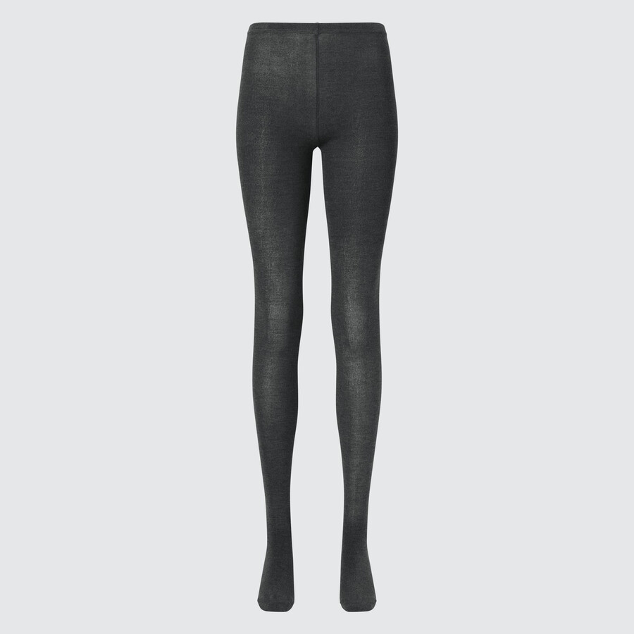 Ženske pletene termo pajkice uniqlo heattech temno sive barve
