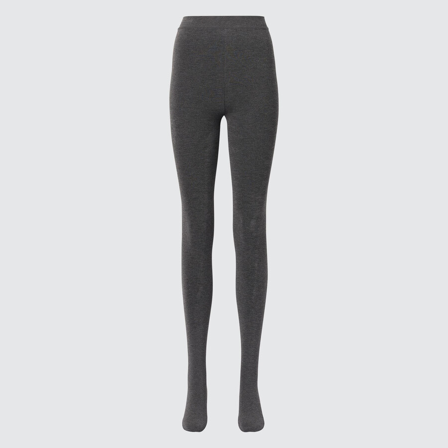 temno sive ženske termo pajkice uniqlo heattech extra warm pile-fit