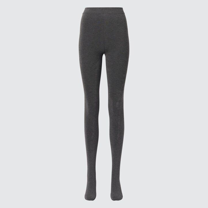 temno sive ženske termo pajkice uniqlo heattech extra warm pile-fit