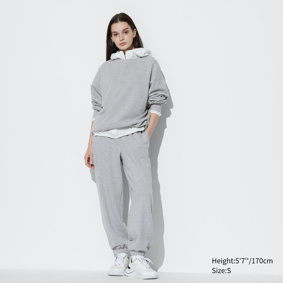 Ženske hlače za prosti čas uniqlo sive - uniqlo