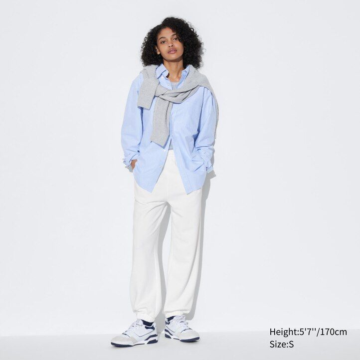 Ženske hlače za prosti čas uniqlo sive - uniqlo