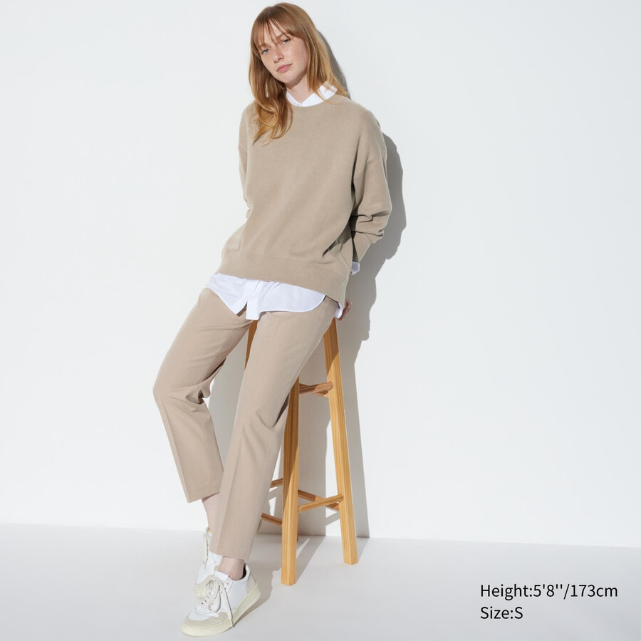 bež uniqlo smart ženski top do gležnjev