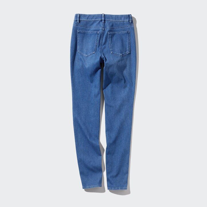Ženski ultra raztegljivi jeans top uniqlo modre barve