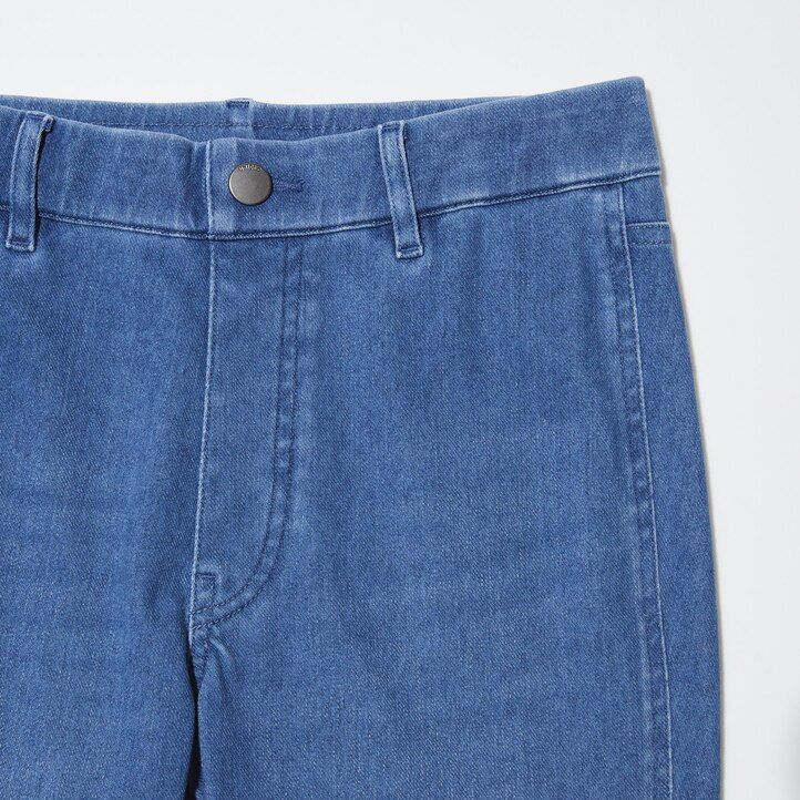 Ženski ultra raztegljivi jeans top uniqlo modre barve