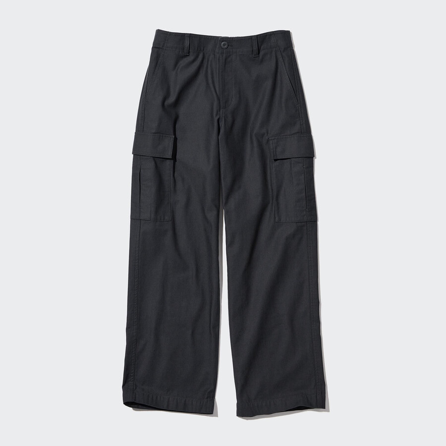 temno sivi široki ravni ženski top uniqlo legrgo