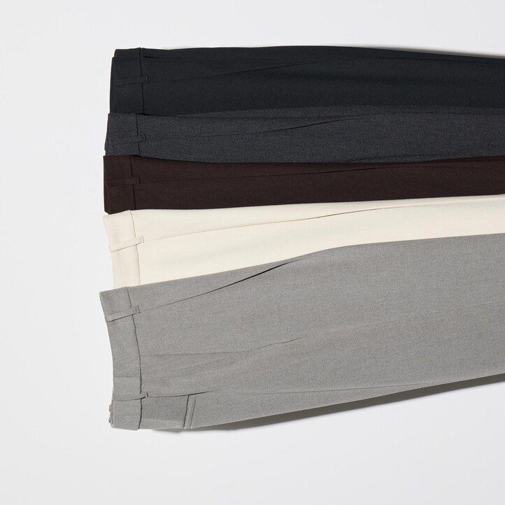 Ženski nagubani topovi uniqlo heattech temno rjave barve
