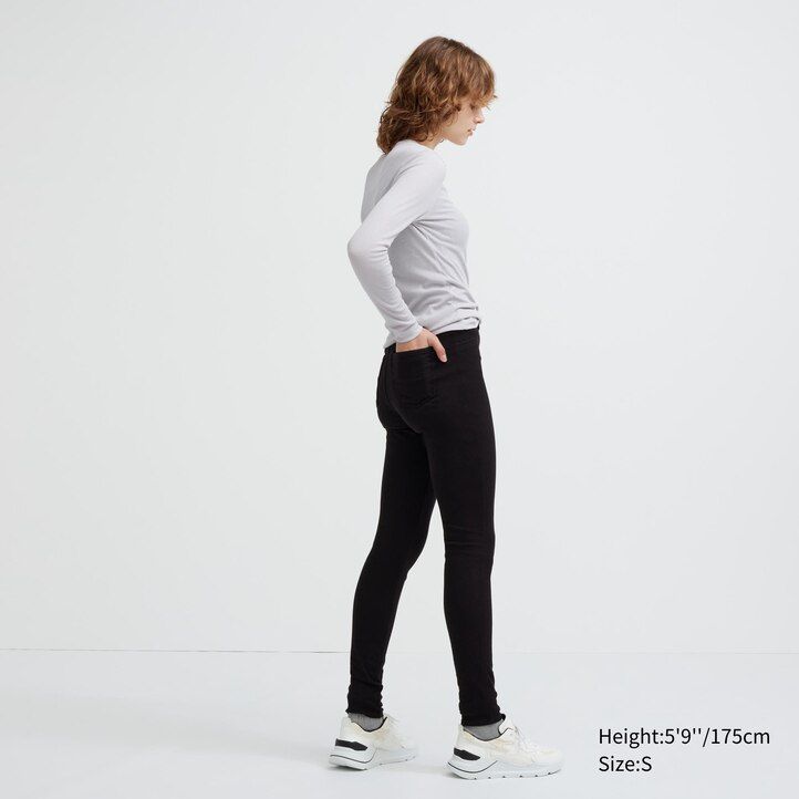 olivno rjavi uniqlo heattech ultra stretch termo ženski topovi