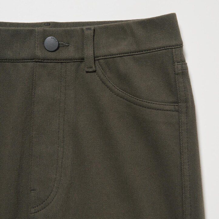 olivno rjavi uniqlo heattech ultra stretch termo ženski topovi