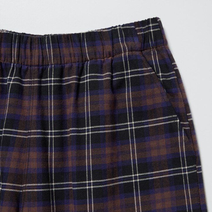 Ženski flanelasti topovi uniqlo temno rjave barve