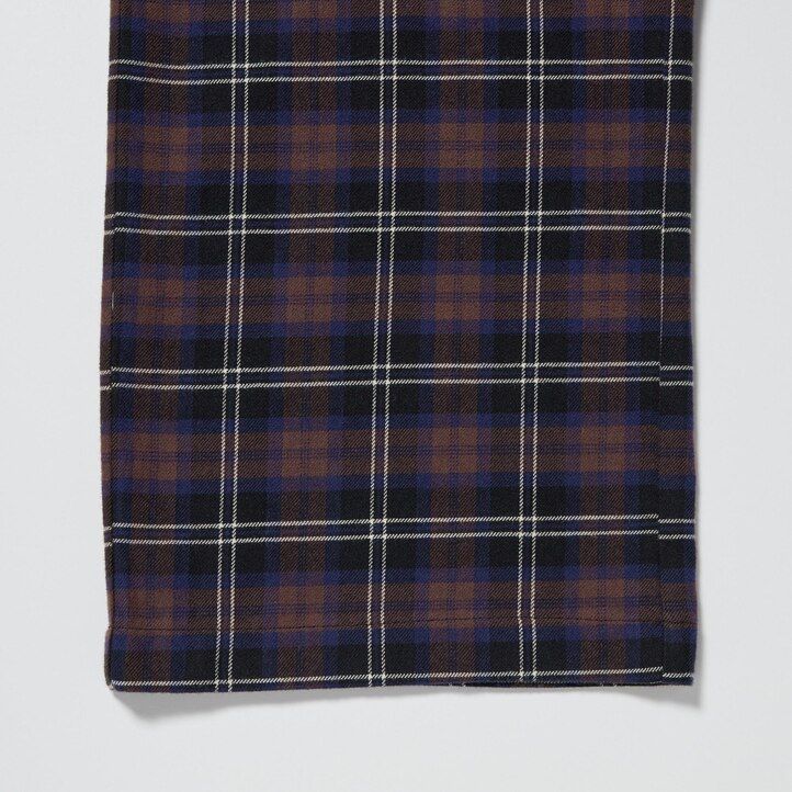 Ženski flanelasti topovi uniqlo temno rjave barve