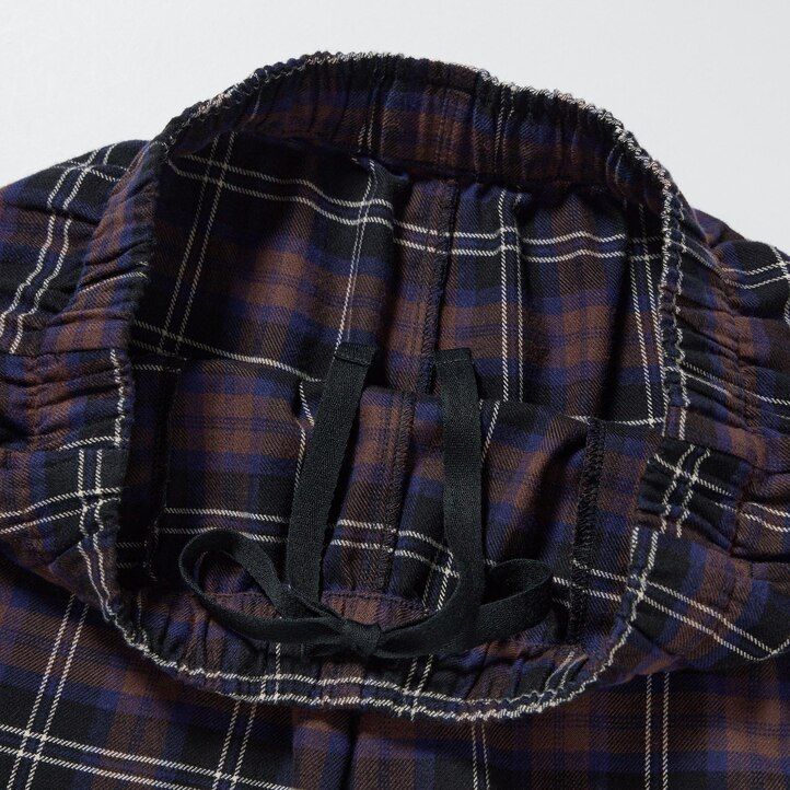 Ženski flanelasti topovi uniqlo temno rjave barve