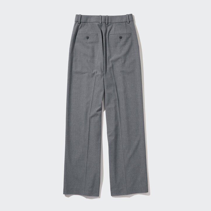 Ženski nagubani široki top uniqlo bež barve