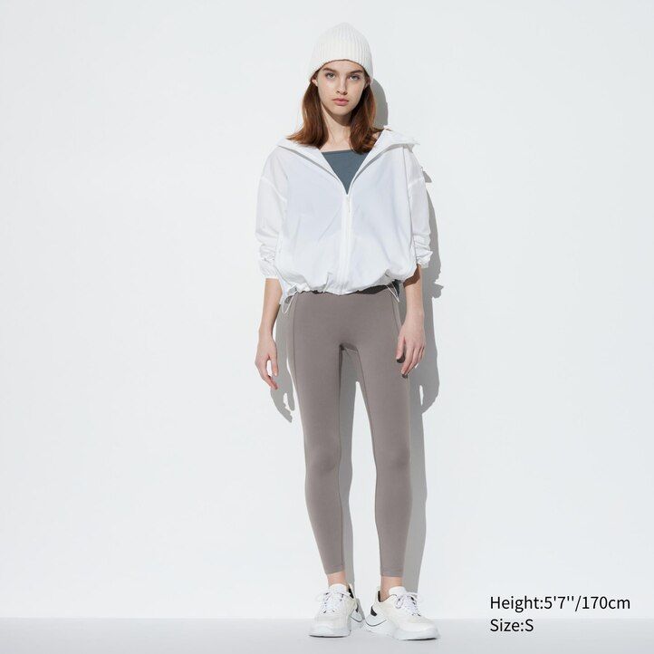 Črni ženski ultra mehki topovi uniqlo airism z žepi
